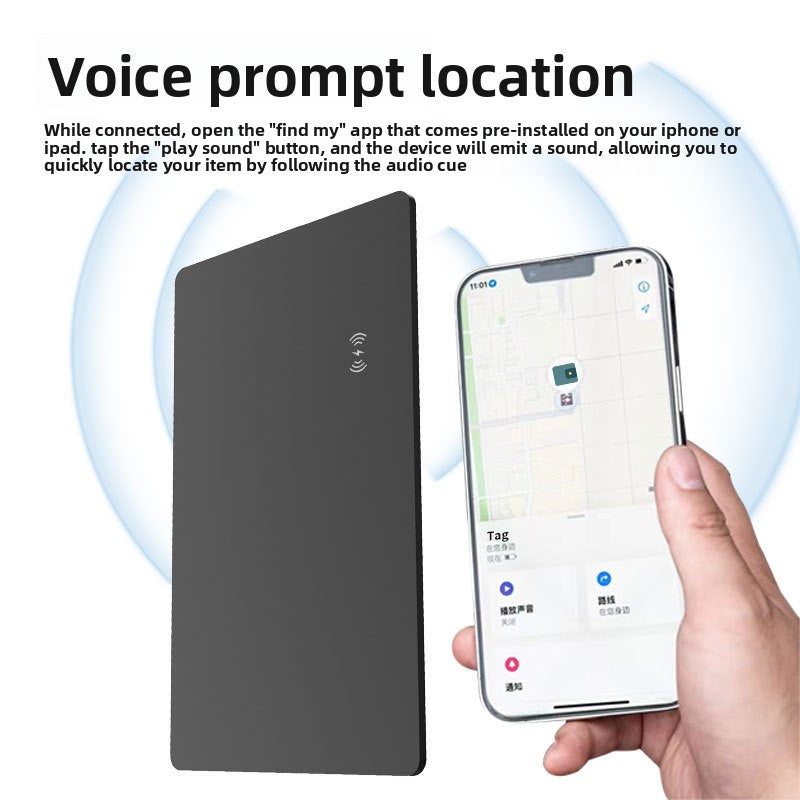 Ultra-Thin FindMy Tracking Card with Wireless Charging